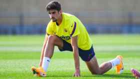 Trincao, en un entrenamiento con el Barça | FCB