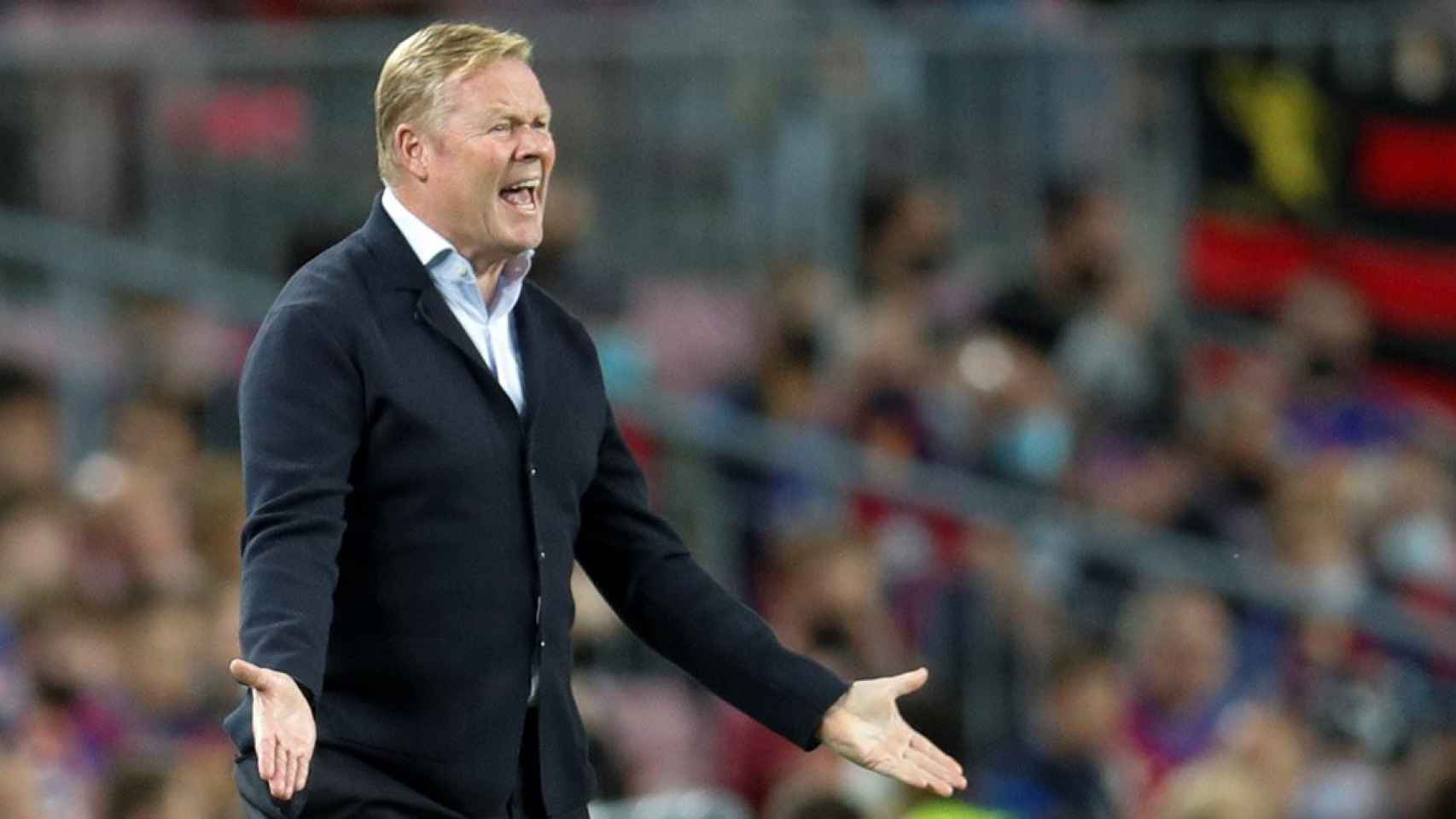 El enojo de Ronald Koeman con la delantera del Barça / EFE