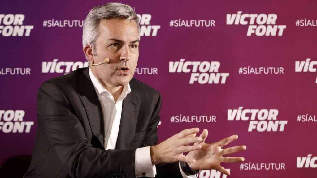 Víctor Font en un acto de 'Sí al futur'