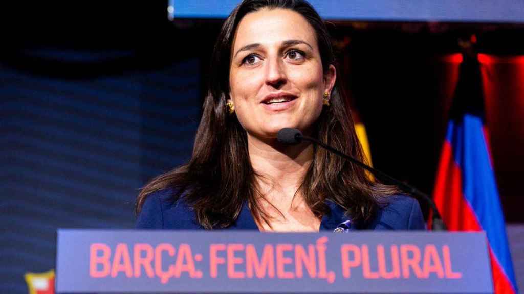 Maria Teixidor en un acto público del Barça / FC Barcelona