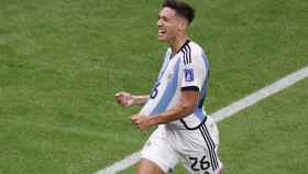 Nahuel Molina, celebrando el gol marcado contra Holanda / EFE