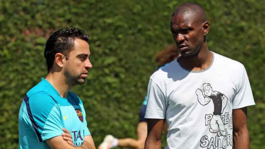 Xavi y Abidal, en una imagen de archivo : CULEMANÍA