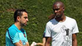 Xavi y Abidal, en una imagen de archivo : CULEMANÍA