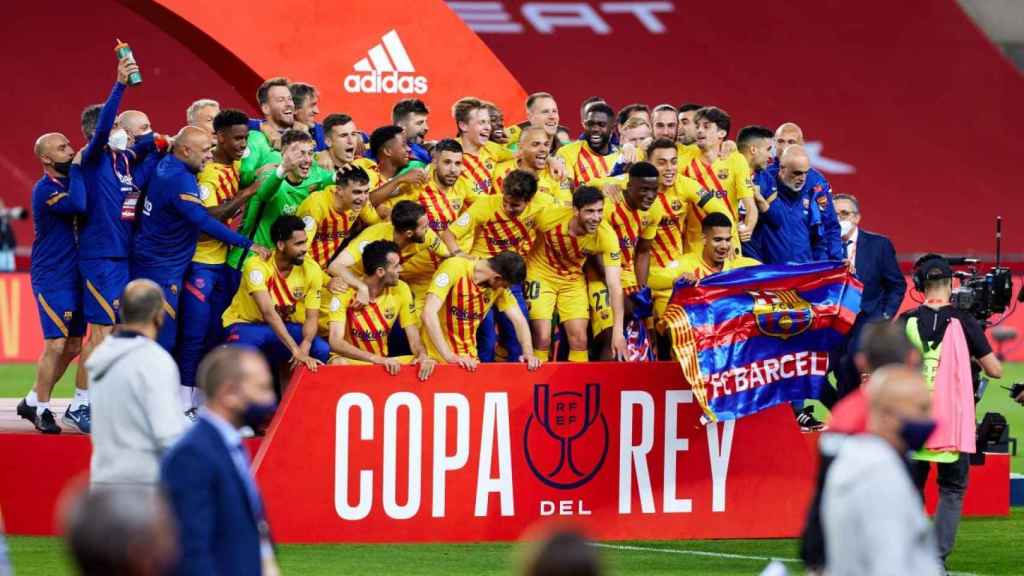 Los jugadores del Barça celebrando la Copa del Rey / FC Barcelona