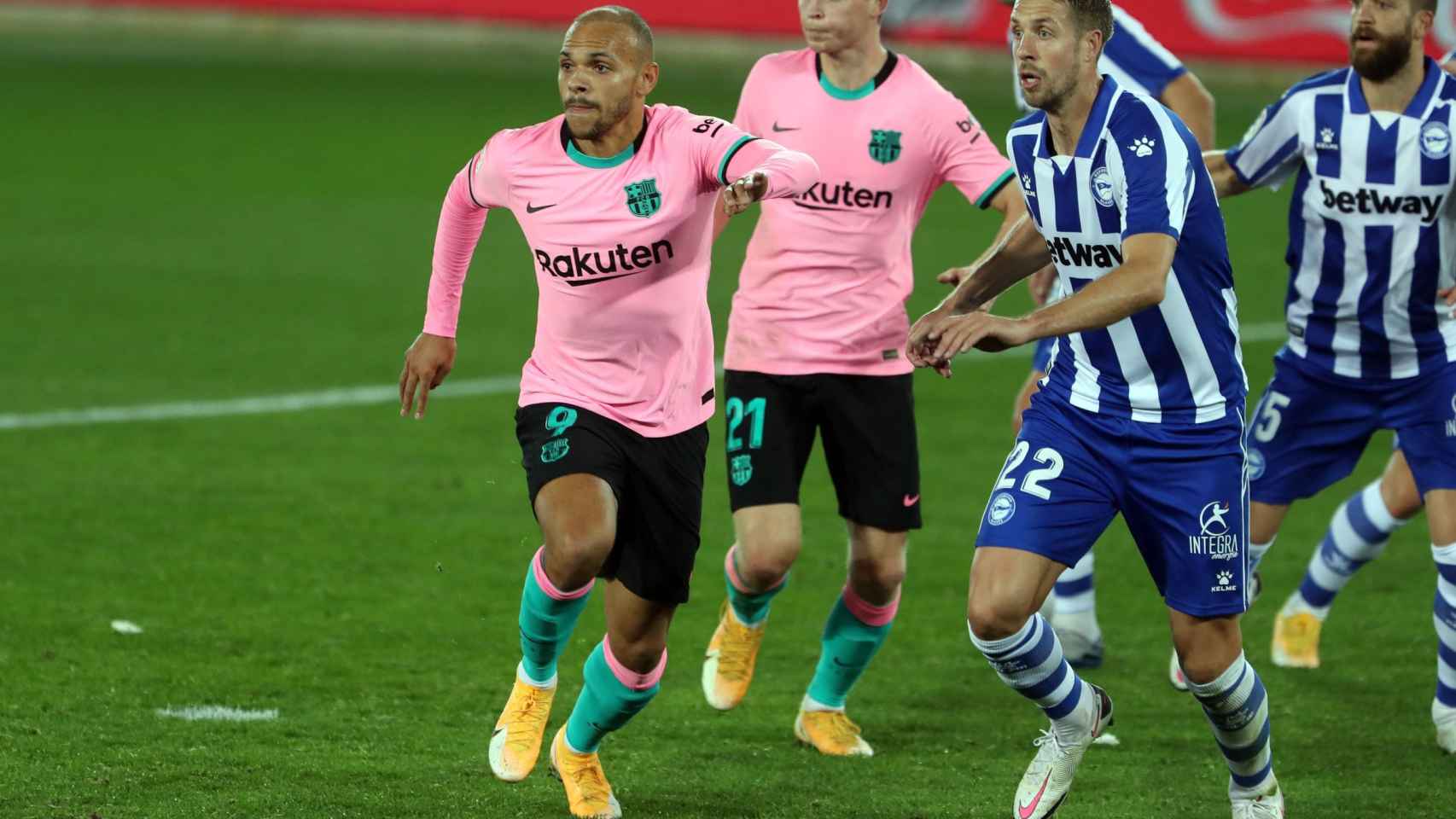 Martin Braithwaite, en una acción ante el Alavés | FCB