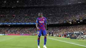 Ousmane Dembelé en un partido con el Barcelona EFE