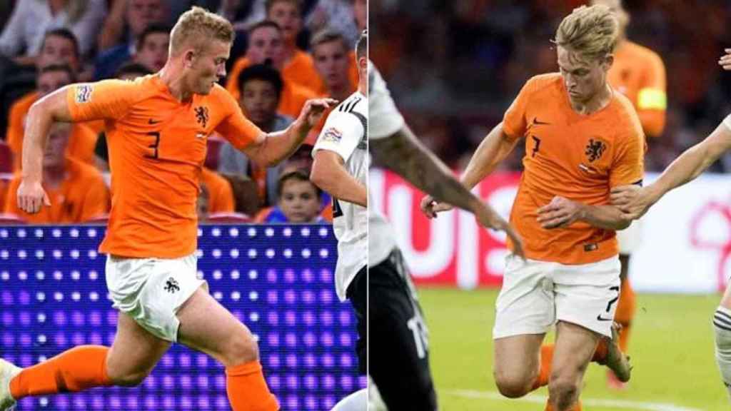 De Ligt y De Jong en un partido con Holanda / EFE