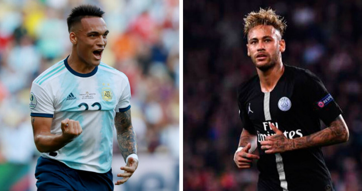 Neymar y Lautaro Martínez, en un montaje | Culemanía