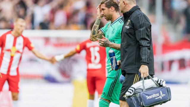 Sergio Ramos contra el Salzburgo / EFE