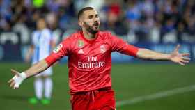 Benzema celebra el gol marcado en Butarque EFE