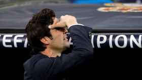 Una foto de Santiago Solari en el Santiago Bernabéu / EFE