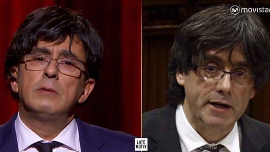 Andreu Buenafuente imitando a Puigdemont en su programa 'Late motiv' de la cadena #0 / MOVISTAR