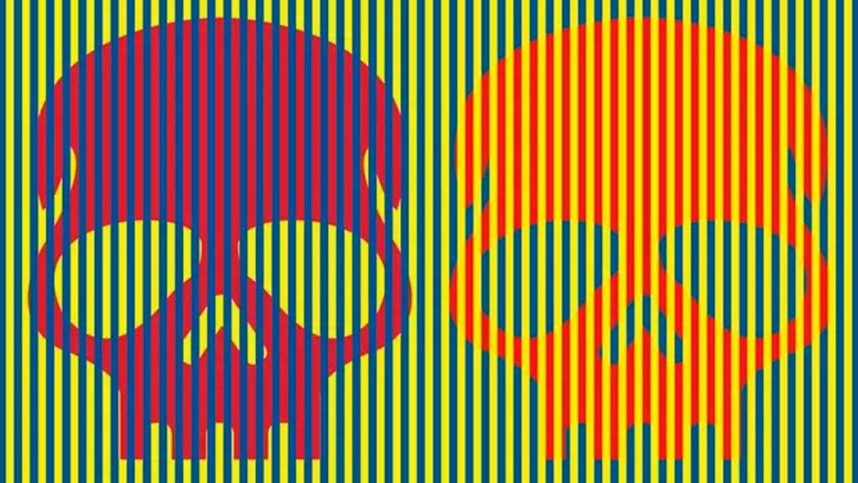 Ilusión óptica de las calaveras de colores / POPULAR SCIENCE