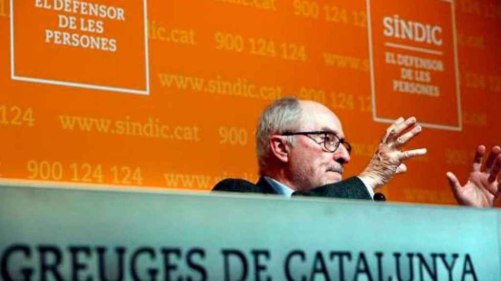 El Sindíc de Greuges, Rafael Ribó, en una comparecencia pública anterior / EFE