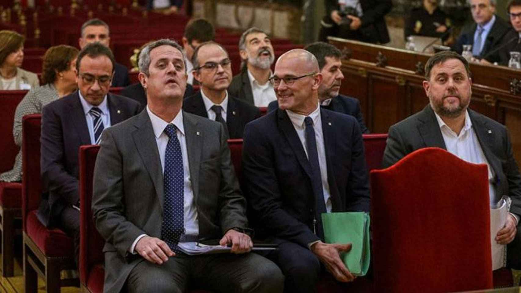 Banquillo de los políticos acusados en el juicio por el 1-O / EFE