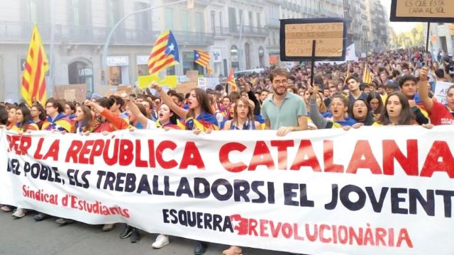 Estudiantes independentistas en una manifestación durante una huelga / ARCHIVO