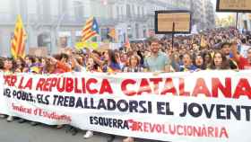 Estudiantes independentistas en una manifestación durante una huelga / ARCHIVO