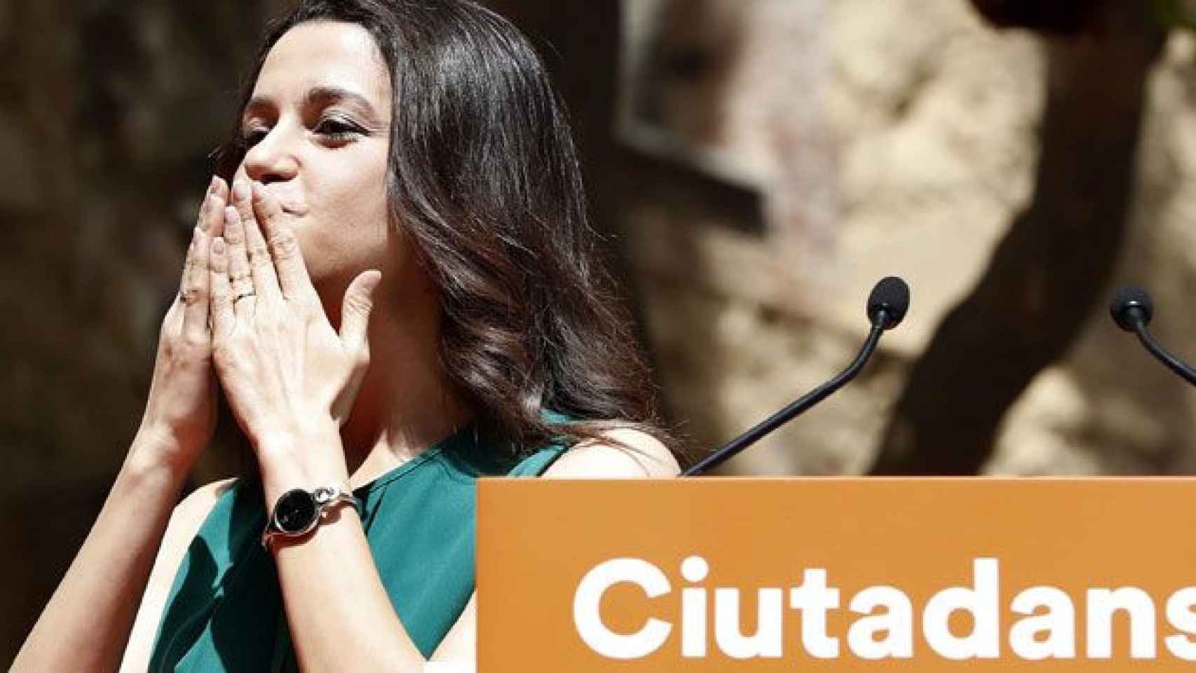 Inés Arrimadas, candidata de Ciudadanos a la presidencia de la Generalitat y actual líder de la oposición, el domingo / EFE