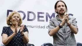 Manuela Carmena y Pablo Iglesias en una imagen de archivo.