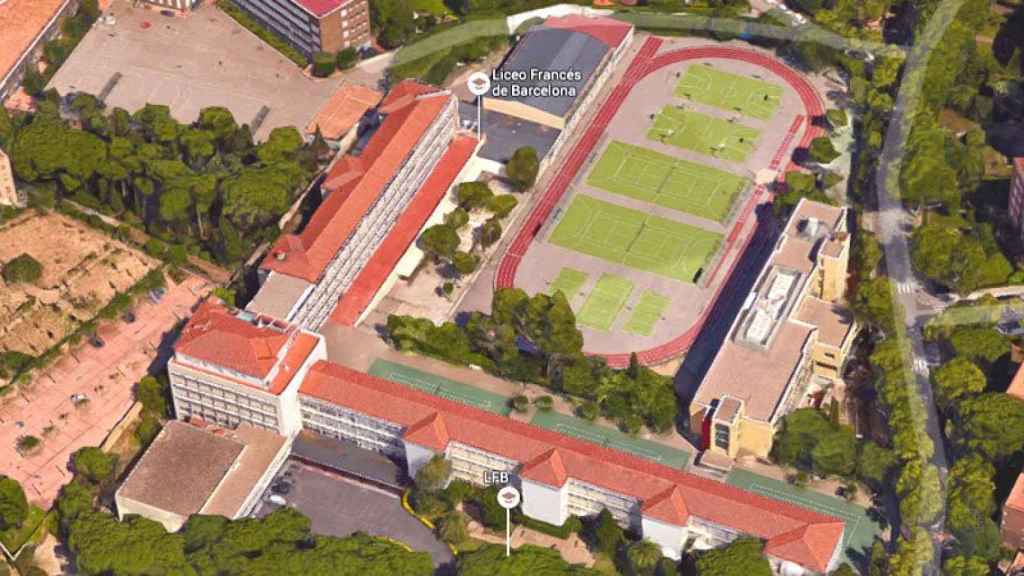 Vista aérea del Liceo Francés de Barcelona.