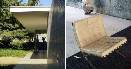 La silla Barcelona, creada expresamente para el pabellón, se ha convertido en un icono del diseño del siglo XX / YOLANDA CARDO