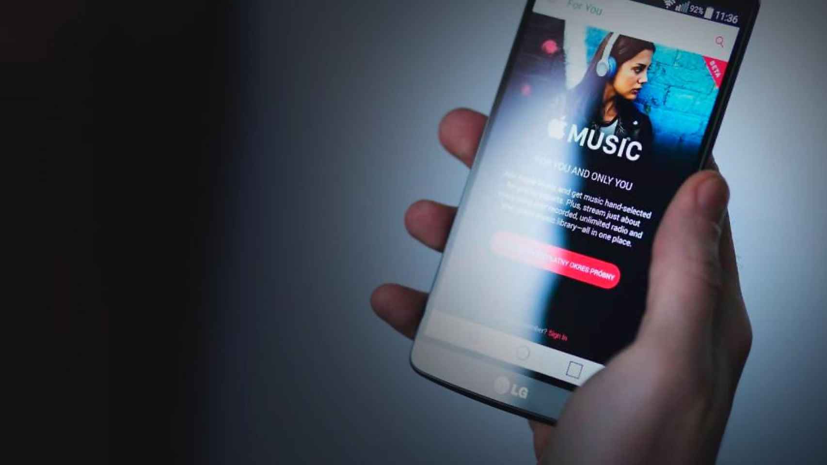 Apple Music en un dispositivo móvil