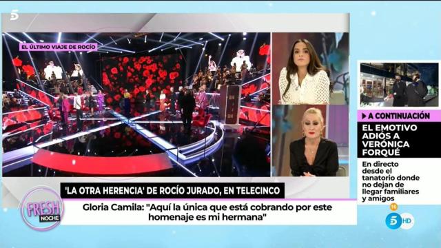 Gloria Camila y Rosa Benito reaccionan a 'El último viaje de Rocío' / MEDIASET