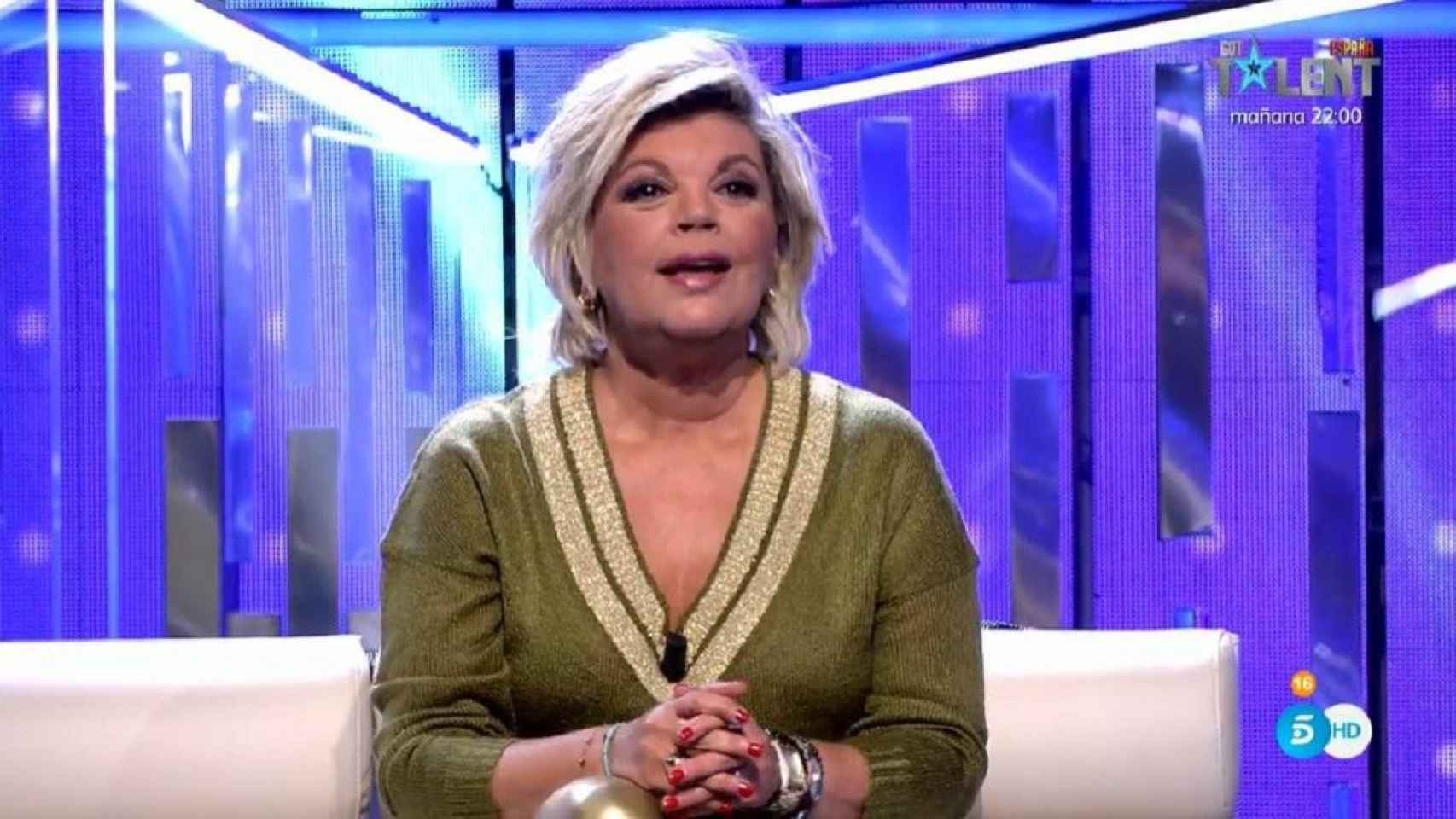 Terelu Campos en el plató de 'Secret Story' / MEDIASET