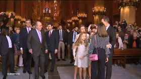 Una foto del momento de tensión entre Doña Sofía y Letizia en la catedral de Palma