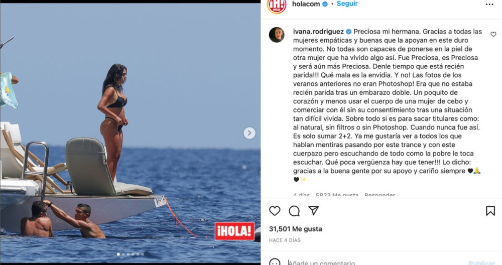 La defensa de Ivana Rodríguez / INSTAGRAM