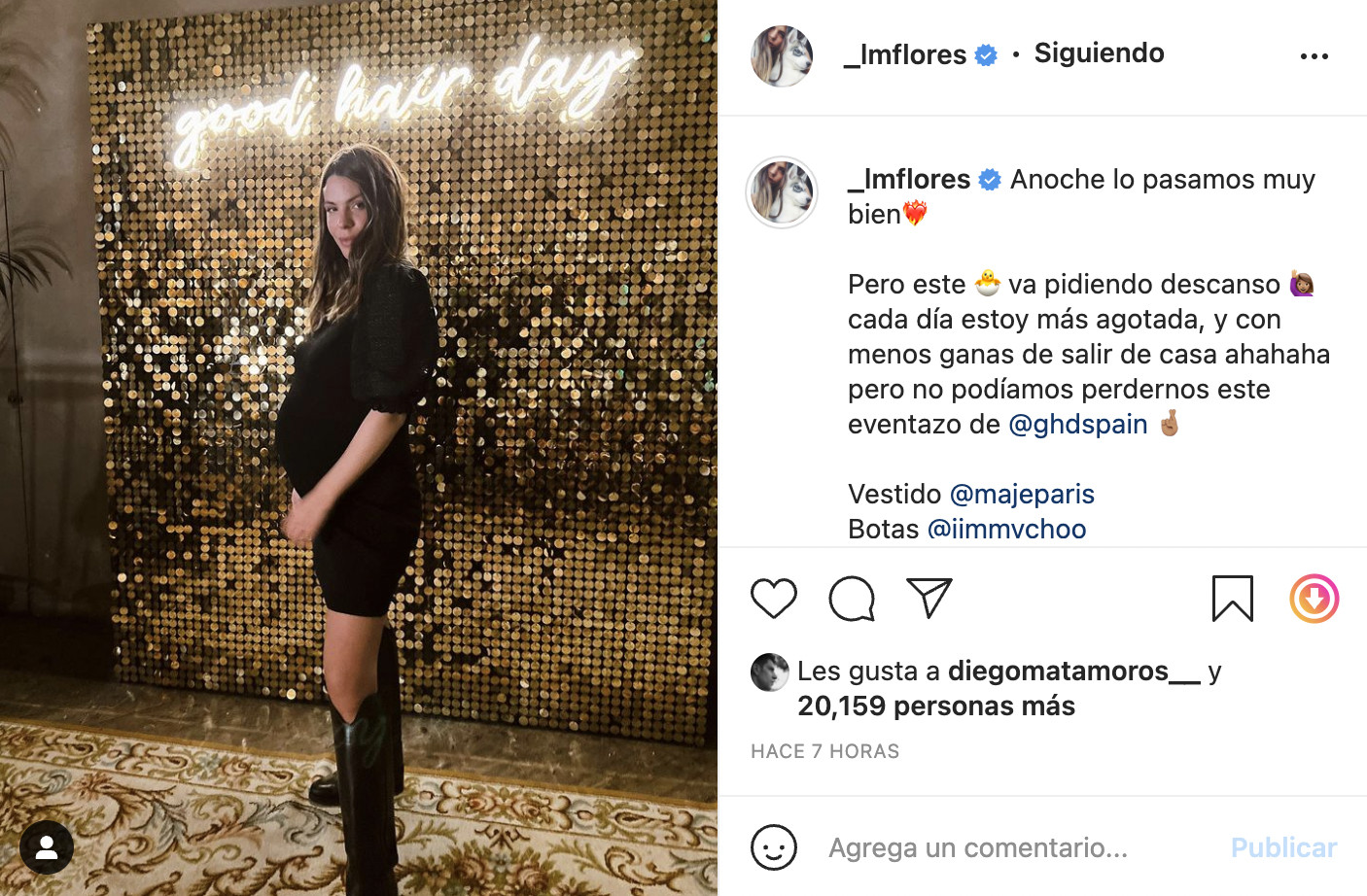 Publicación de Laura Matamoros en Instagram / @_lmflores