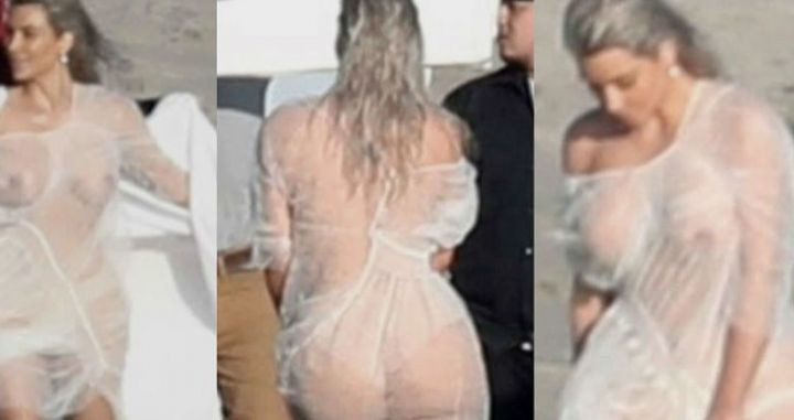 Kim Kardashian muestra sus trasparencias / TMZ