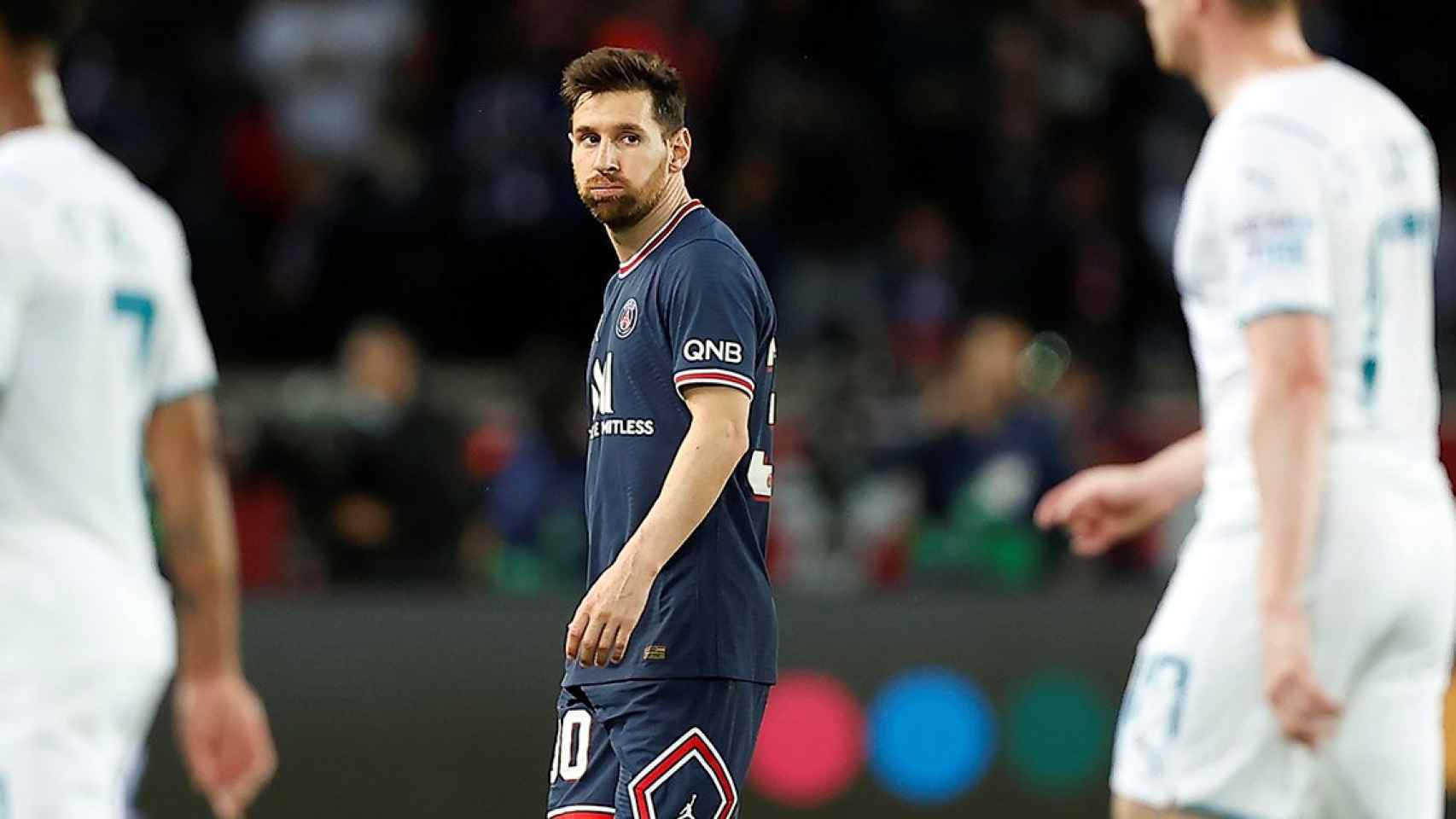 Lionel Messi, durante el partido del PSG ante el Manchester City / EFE