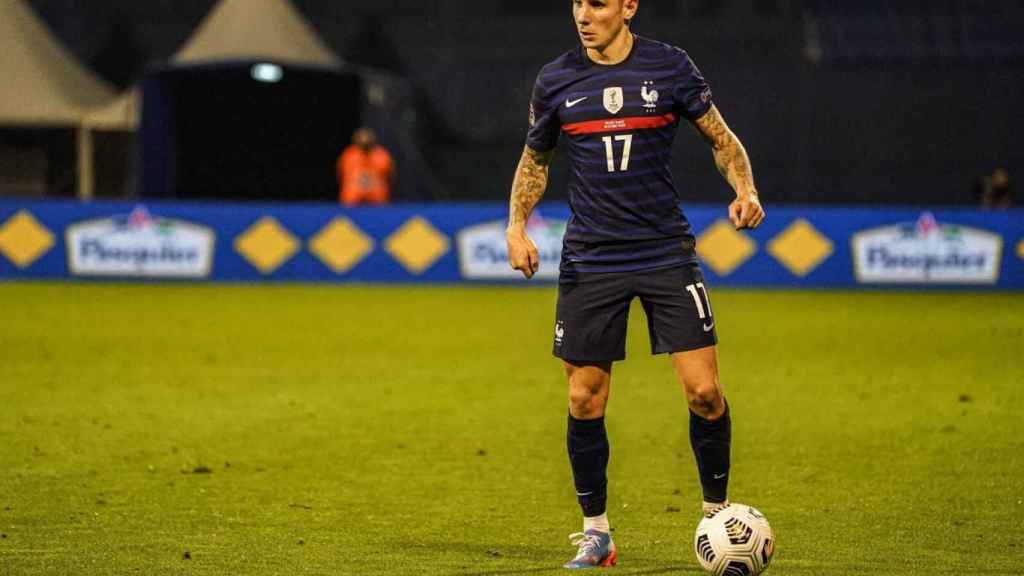 Lucas Digne, en un partido con la selección francesa | EFE