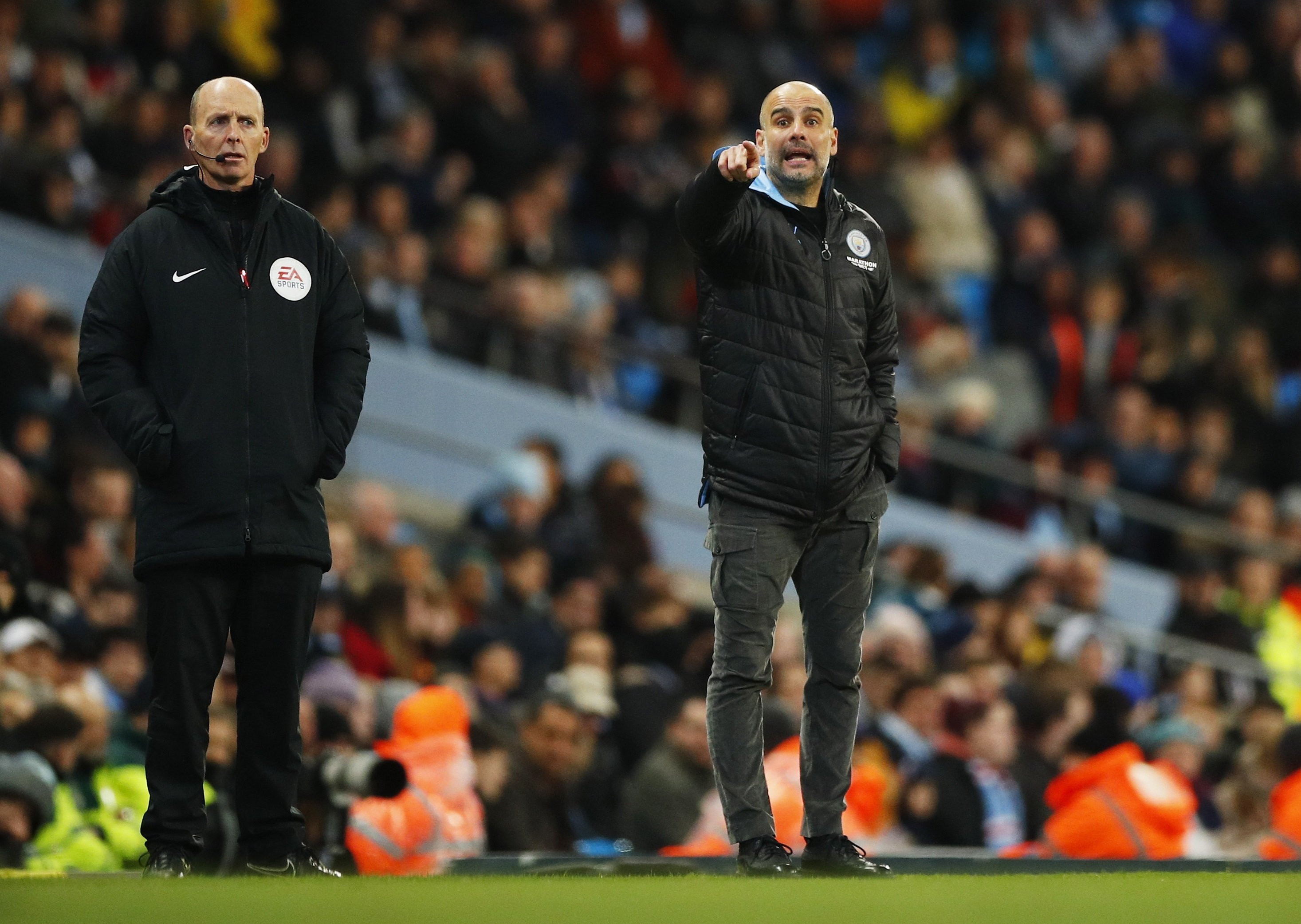 Guardiola en el partido contra el West Ham / EFE