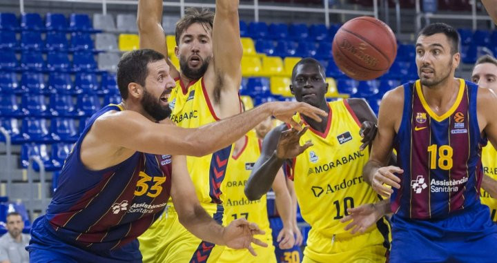 Mirotic y Oriola jugando contra el MoraBanc Andorra / FC Barcelona