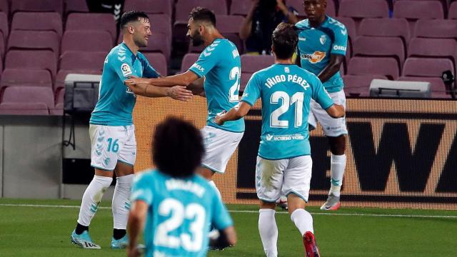 Celebración del gol de Arnaiz en el Barça - Osasuna / EFE