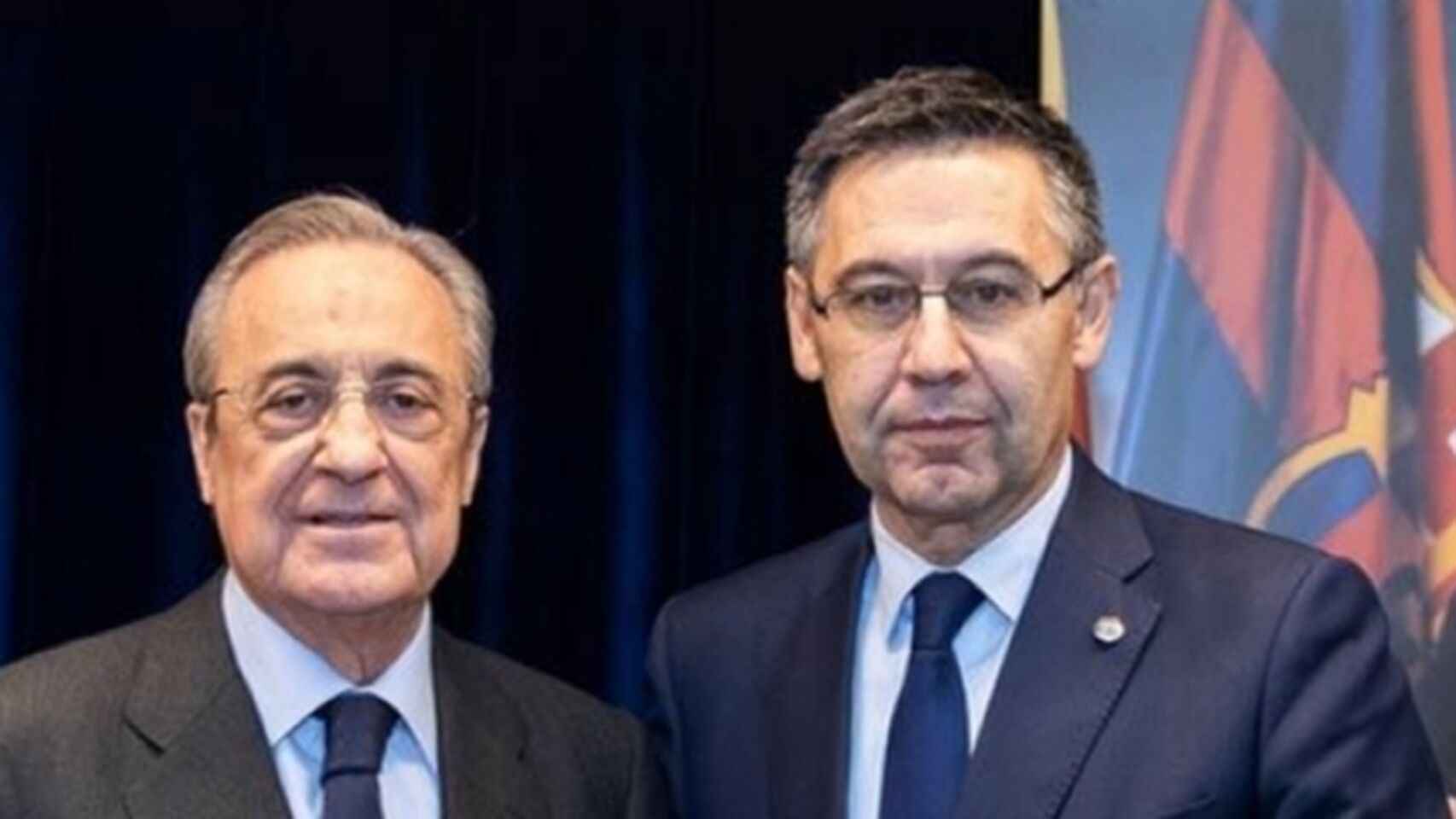 Imagen de archivo de Florentino Pérez y Bartomeu / REDES