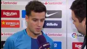 Coutinho habla para BeIN Sports tras el partido ante el Sevilla