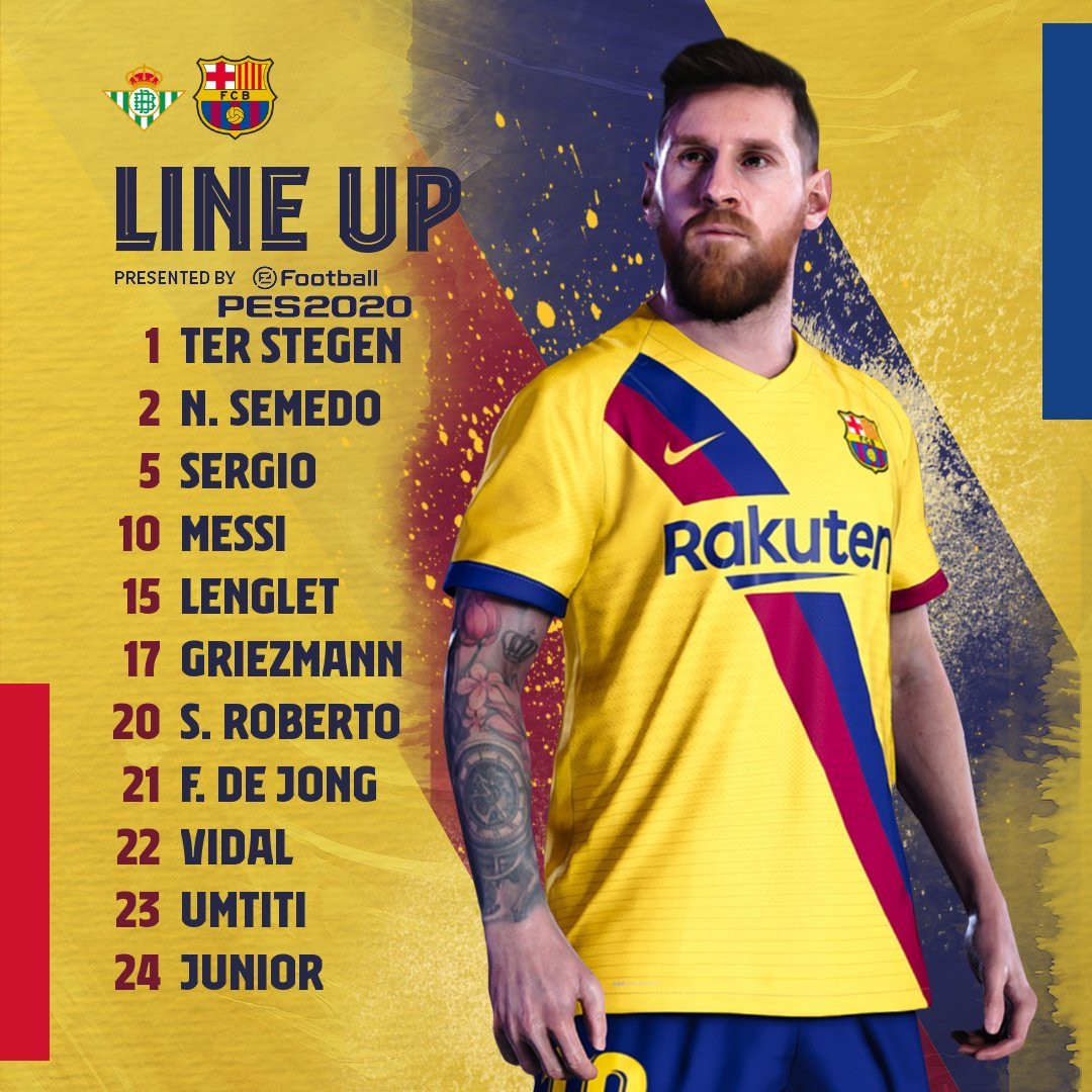 Once inicial del Barça en el Benito Villamarín / FC Barcelona