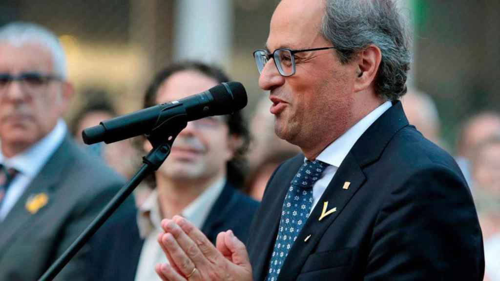 Quim Torra, presidente catalán, en un acto público anterior / EFE