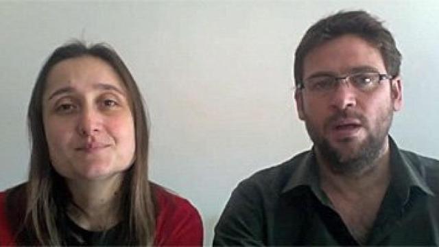 Los editores de la revista 'Cafeambllet', Marta Sibina y Albano Dante