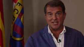 El ex presidente azulgrana Joan Laporta, en el vídeo en el que anuncia su precandidatura para las elecciones del club