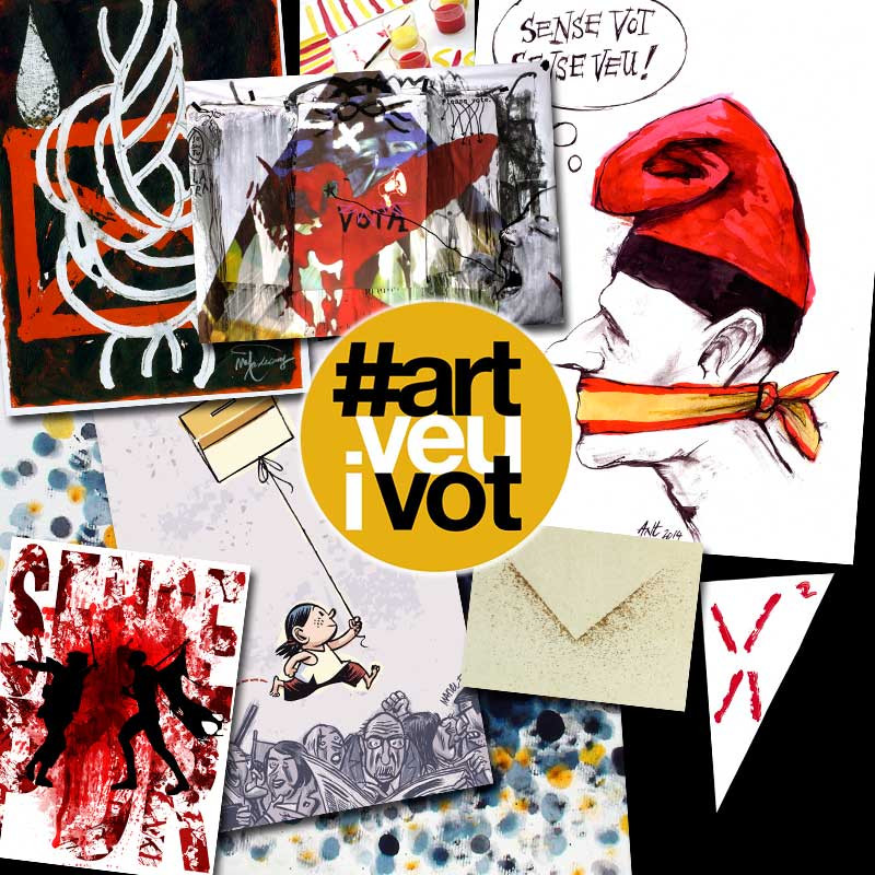 Imagen promocional de la exposición de los artistas de #artveuivot en redes sociales