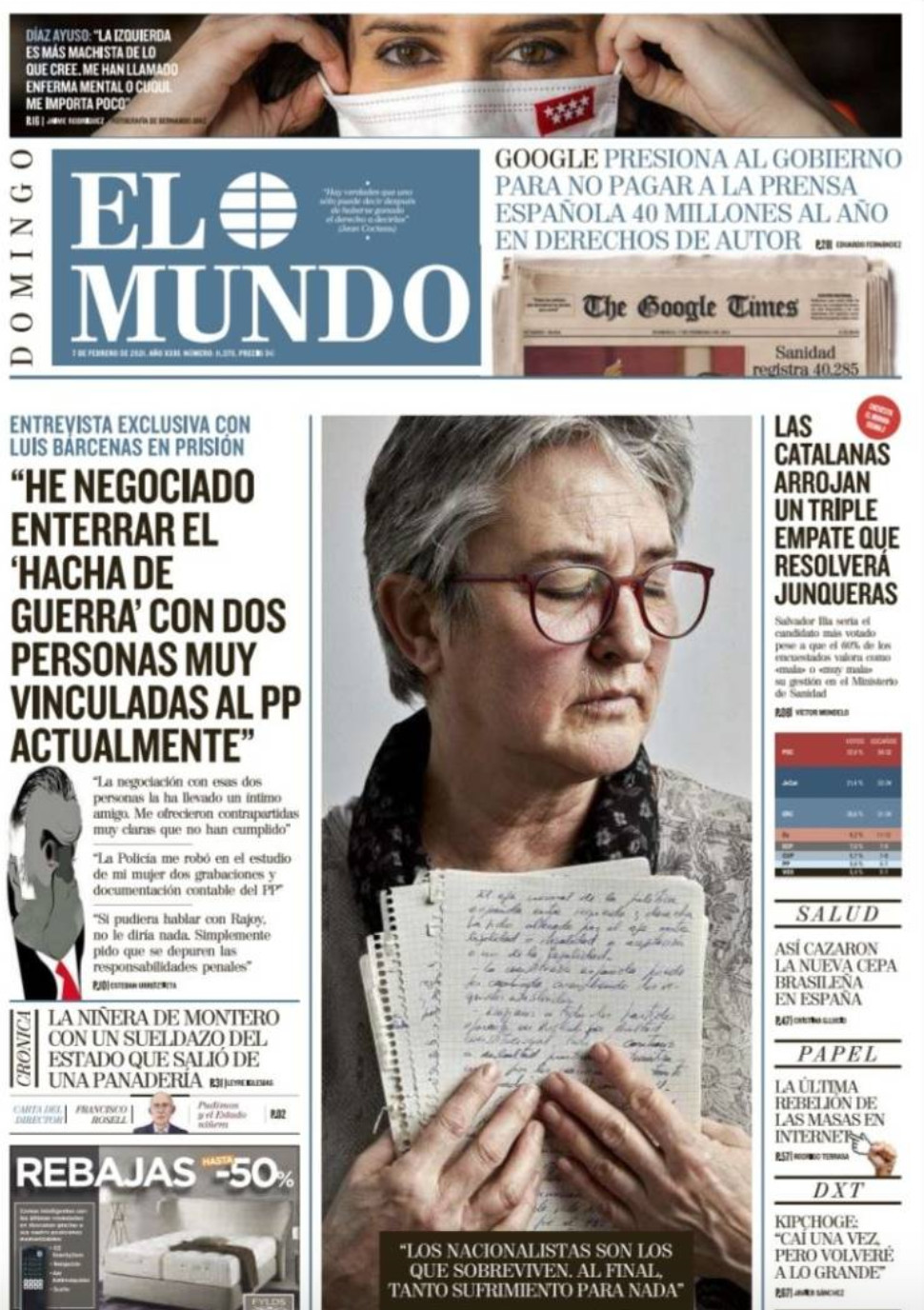 Portada de 'El Mundo' del 7 de febrero de 2021 / KIOSKO.NET