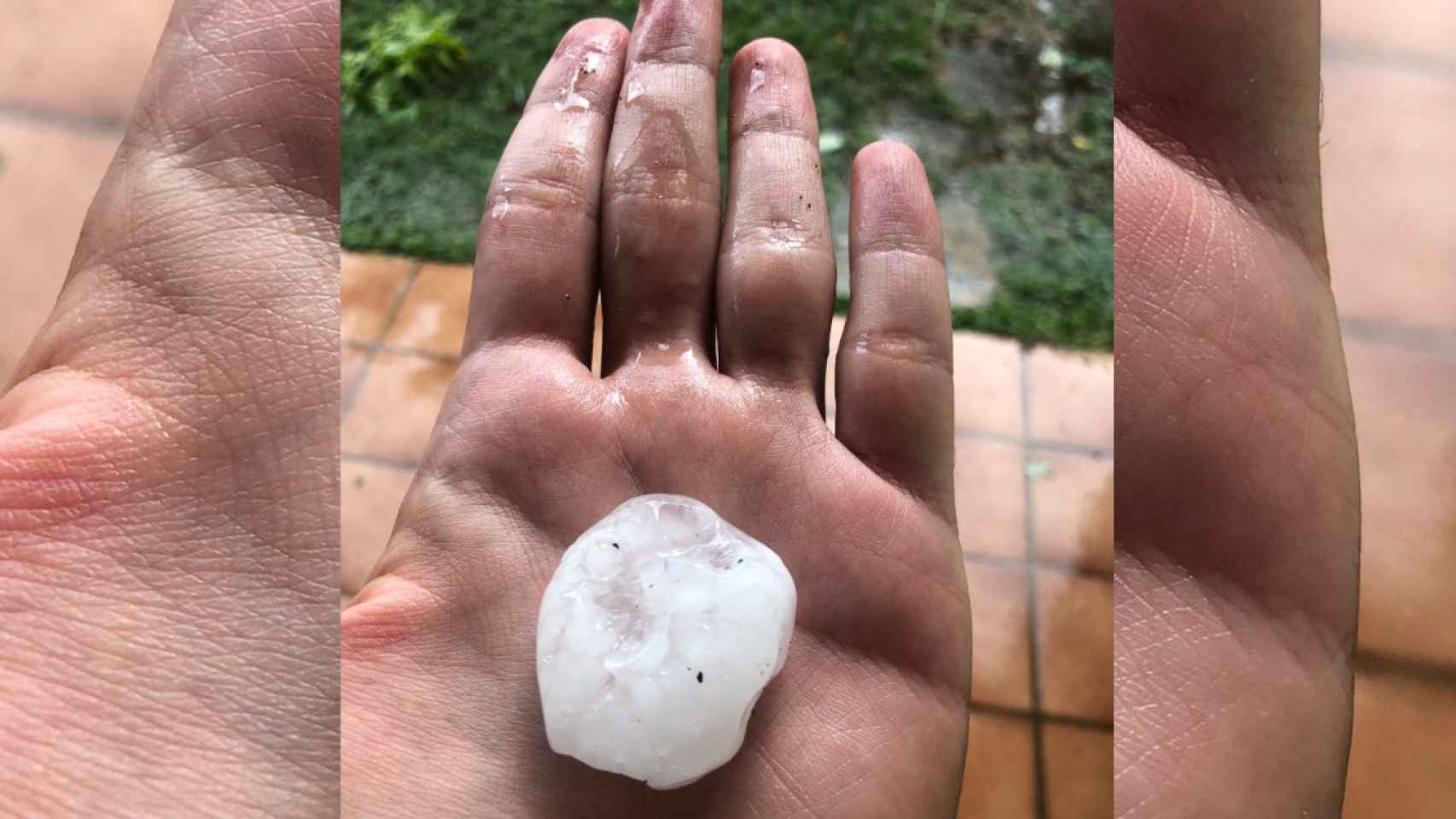 Una de las bolas de granizo de las tormentas / CEDIDA