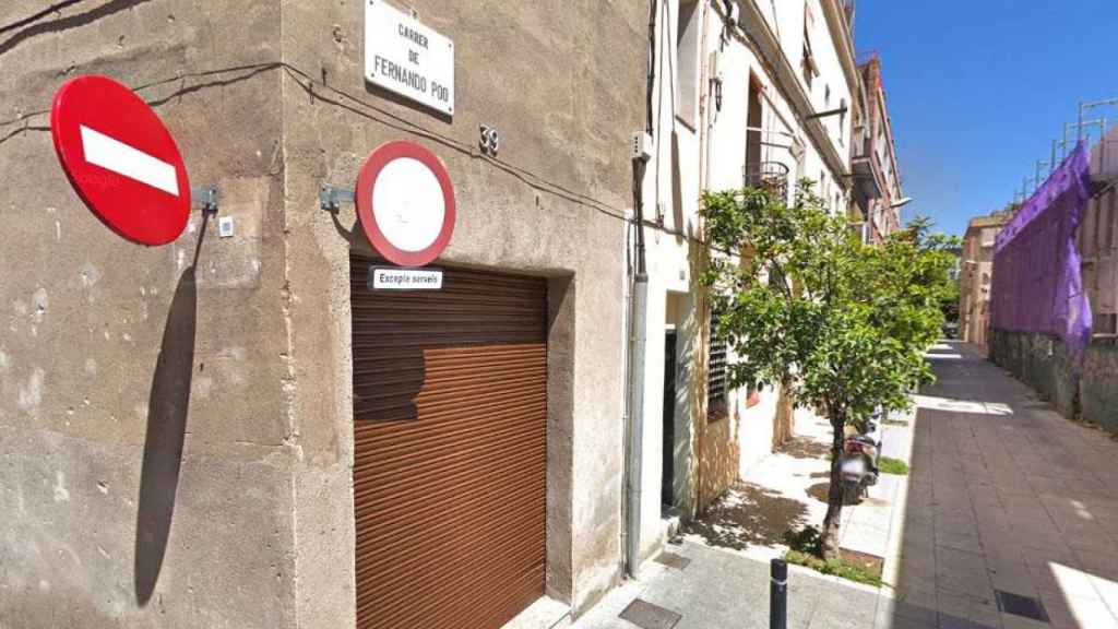 Calle Fernando Poo, en el barrio del Poblenou, donde fue tiroteado el hombre / GOOGLE MAPS