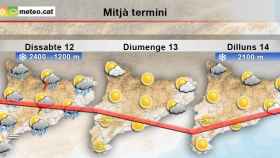 Una foto del tiempo este fin de semana en Cataluña / Twitter Meteocat