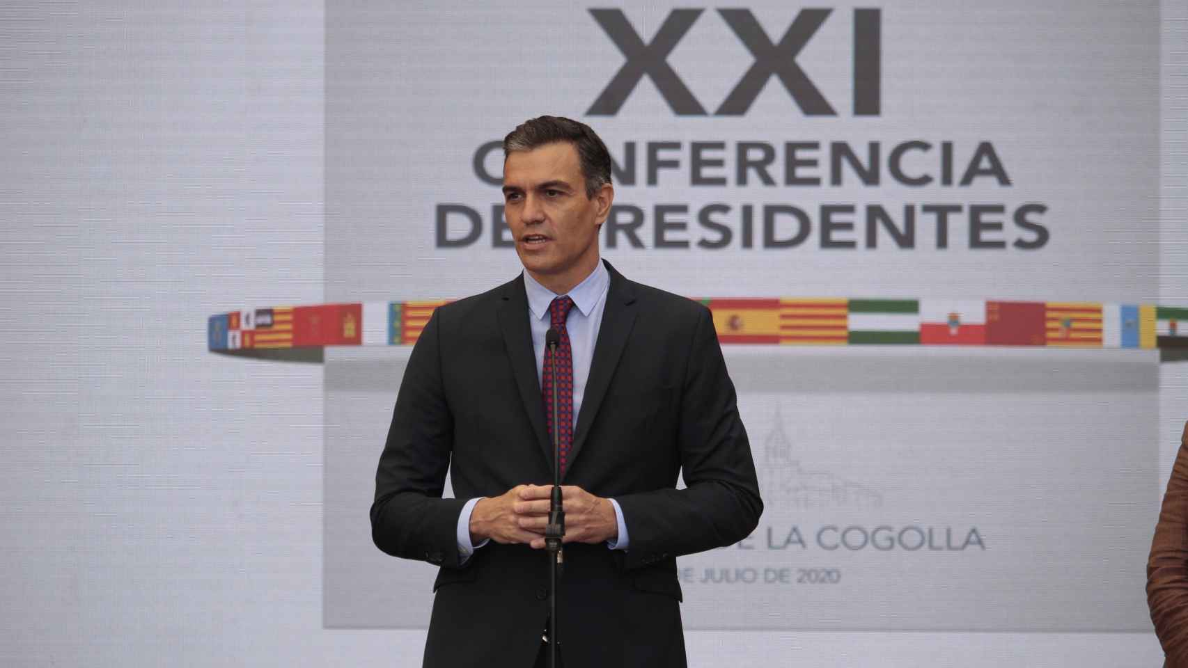 El presidente del Gobierno, Pedro Sánchez, al inicio de la conferencia de presidentes en La Rioja / EP