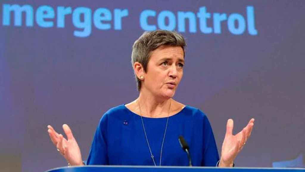 La comisaria europea de Competencia, Margrethe Vestager, informa que la Comisión Europea ha bloqueado la fusión de Alstom y Siemens / EFE